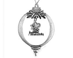 Air Force, I Love My Airman Christmas Tree Ornament, Antique Silver Finish,Genuine Austrian Crystal Stones, Fabulous Gift For Family And Friends! ©2021