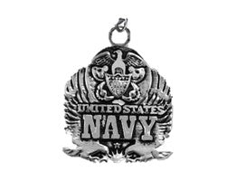 Navy, 34 Inch Men's US Navy Symbol/Emblem, On A Cable Chain Necklace, Hypoallergenic-Safe,No Nickel, Lead, Or Cadmium.