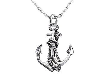 Children's Navy / Coast Guard Anchor, Adjustable Children's Chain Necklace,Hypoallergenic-Safe,No Nickel,Lead,Cadmium In The Metal